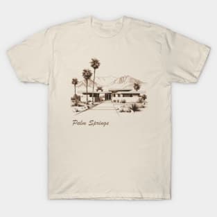 Palm Springs Vintage Style Sketch T-Shirt